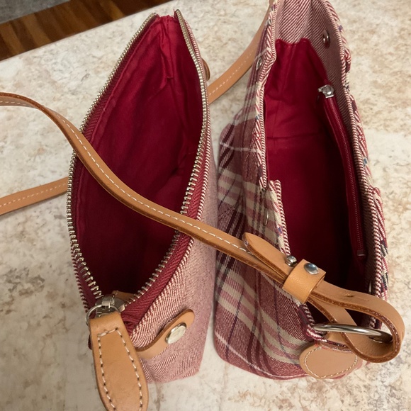 Authentic BURBERRY Nova Check Blue Label Shoulder Bag Canvas Red Silver - Picture 3 of 16